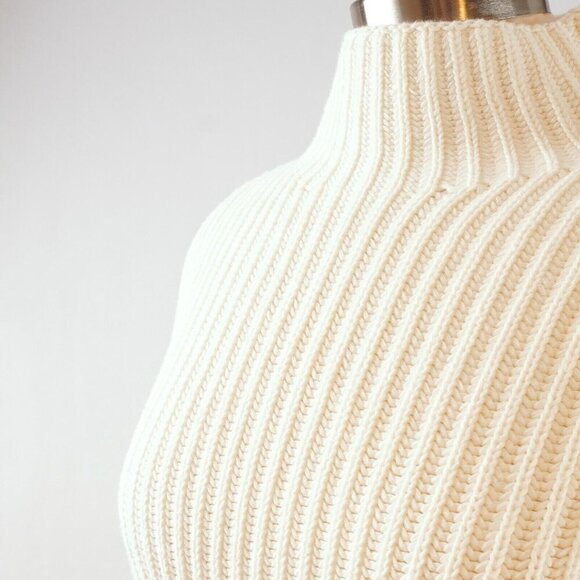 Gap Chunky Knit Mock Neck Sweater 100% Cotton - Picture 4 of 6